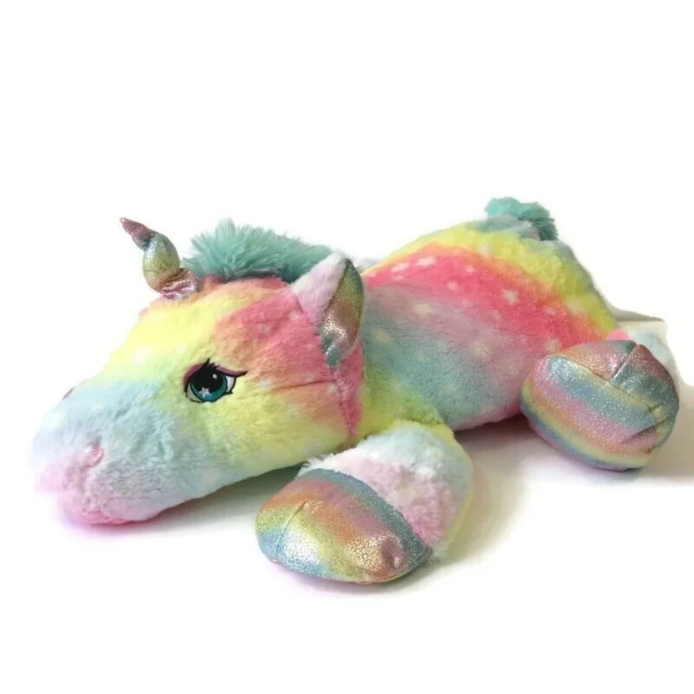Unicorn Tie Dye Colorful Sparkle Horn Rainbow Large 28" Plush Stuffed Animal - Picture 1 of 11